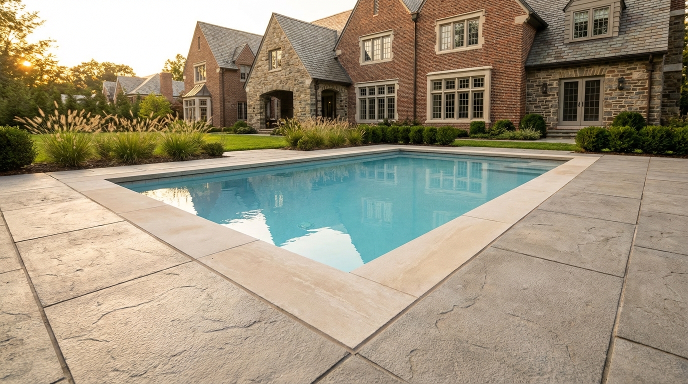 Premium Concrete Pool with Integrated Spa